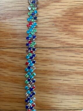 Multicolor Crystal Link Bracelet - Women Jewelry